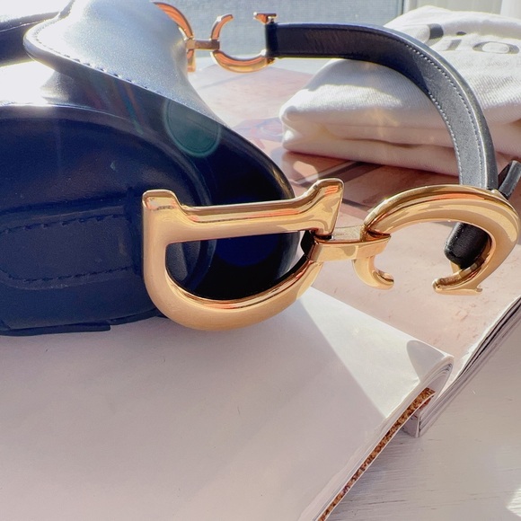 Dior Mini Saddle Bag Black Calfskin - Picture 3 of 6